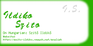 ildiko szito business card